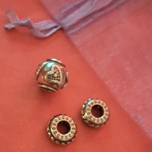 Lot of 1 Brighton BALI Heart Bead and 2 Brighton Spacers SWEET 😍